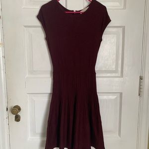 Ann Taylor Loft Maroon Sweater Dress XS